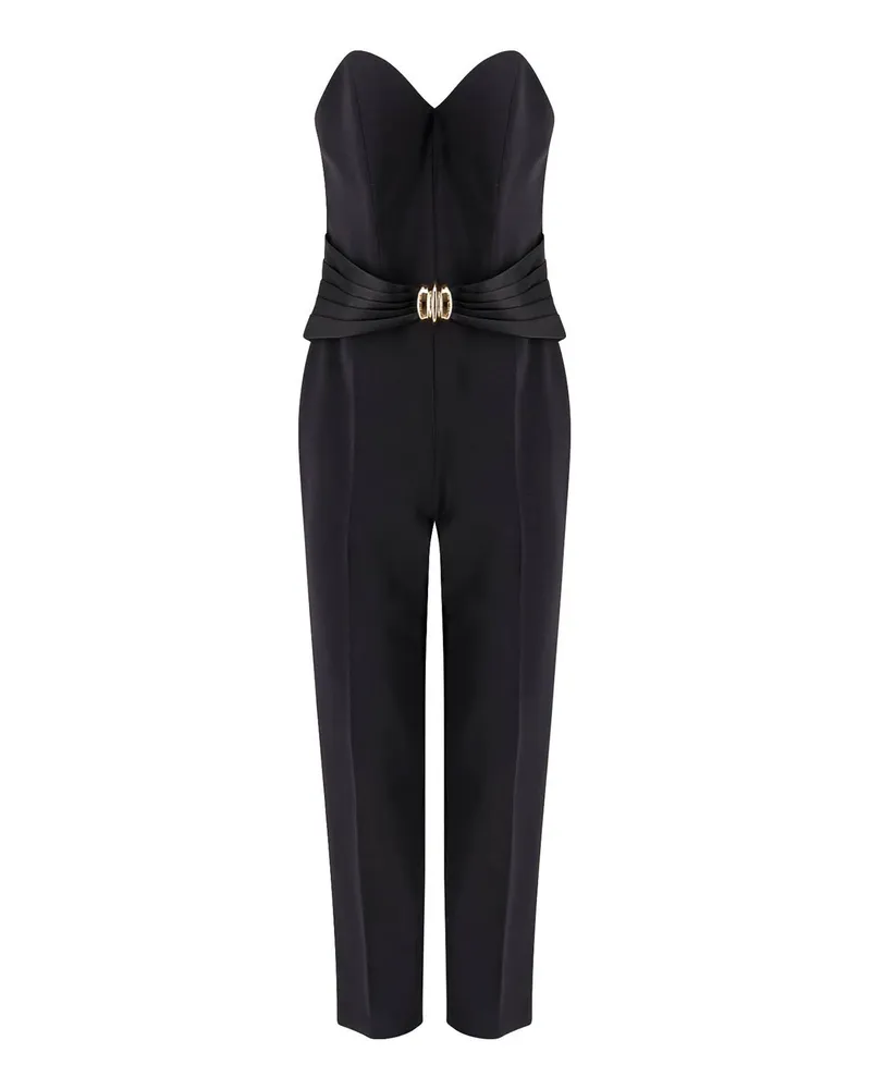 Elisabetta Franchi Knielanges Kleid - Schwarz Schwarz