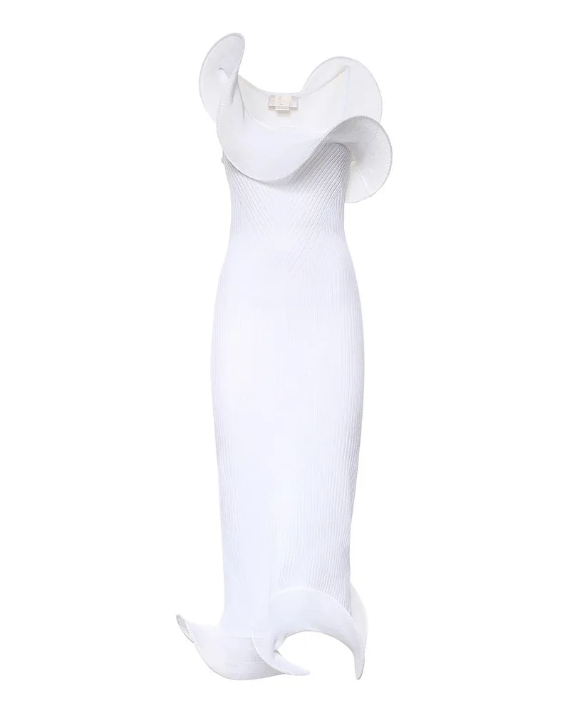 Genny Knielanges Kleid - Weiß Weiß