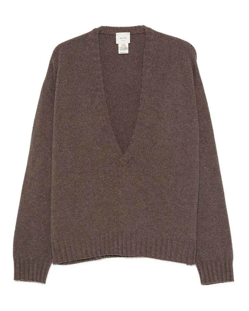 ALYSI V-Pullover - Braun Braun