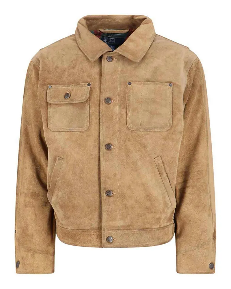 Ralph Lauren Lederjacke - Braun Braun