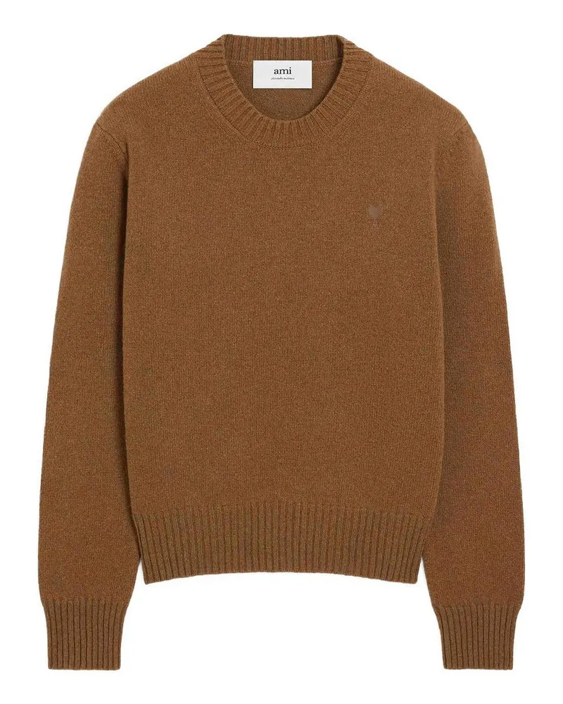AMI Paris Rundhalspullover - Braun Braun