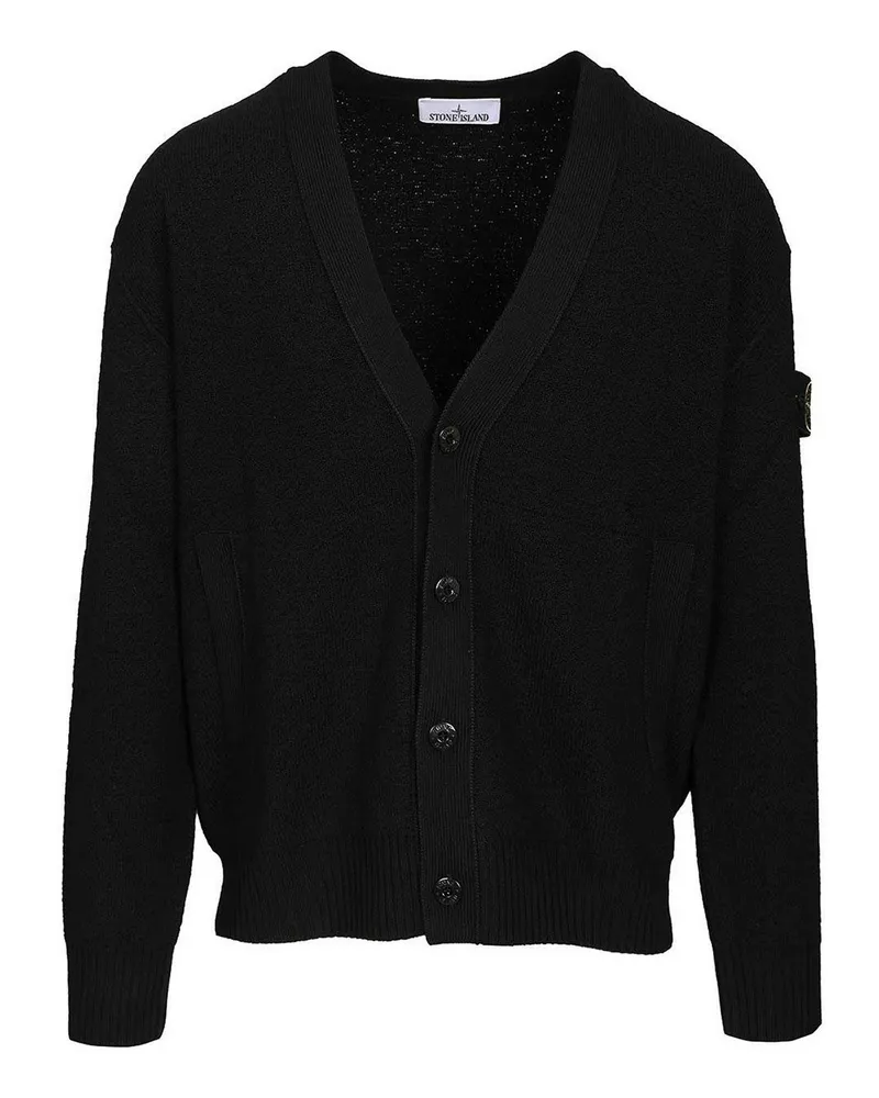 Stone Island Cardigan - Schwarz Schwarz