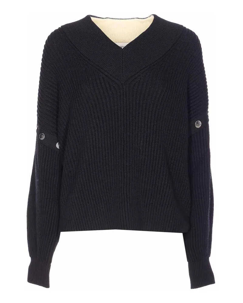 SPORTMAX Rundhalspullover - Schwarz Schwarz