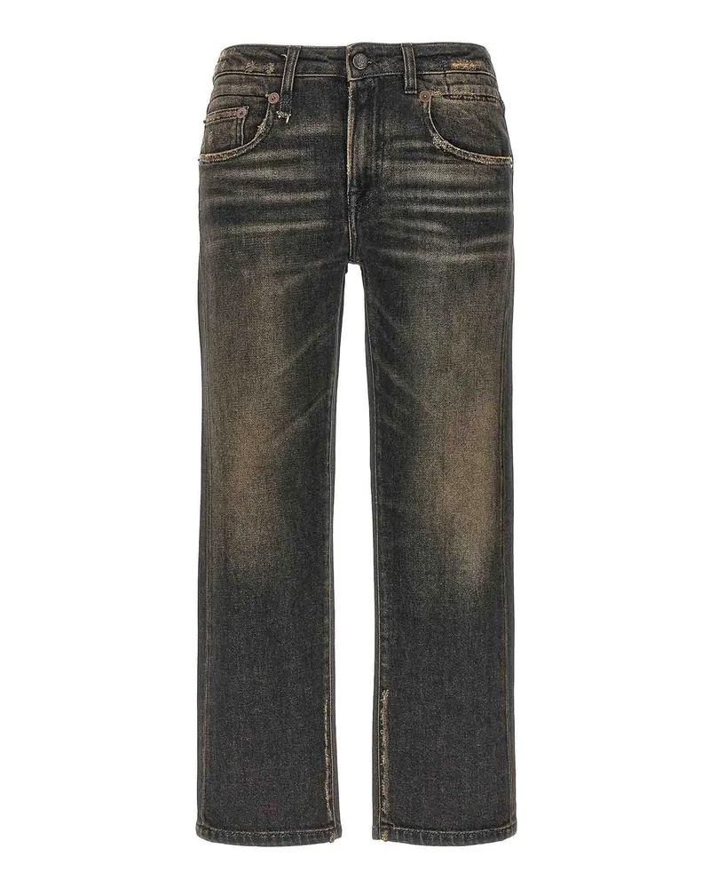 R13 Straight Leg Jeans - Schwarz Schwarz