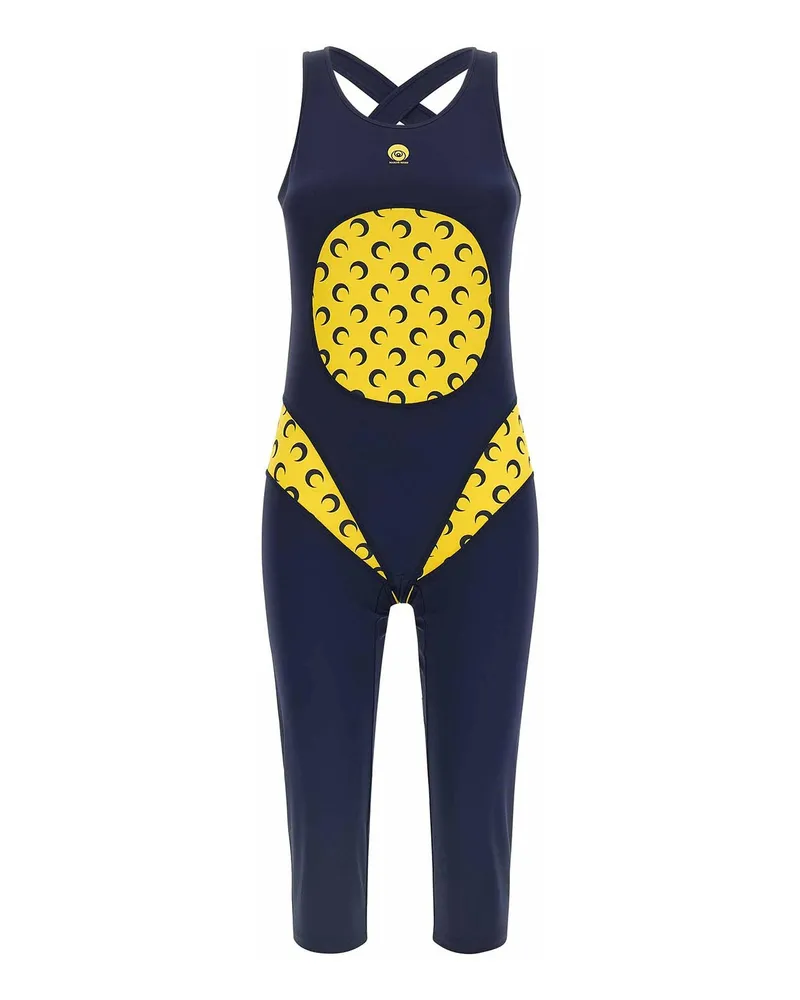 Marine Serre Jumpsuit - Blau Blau