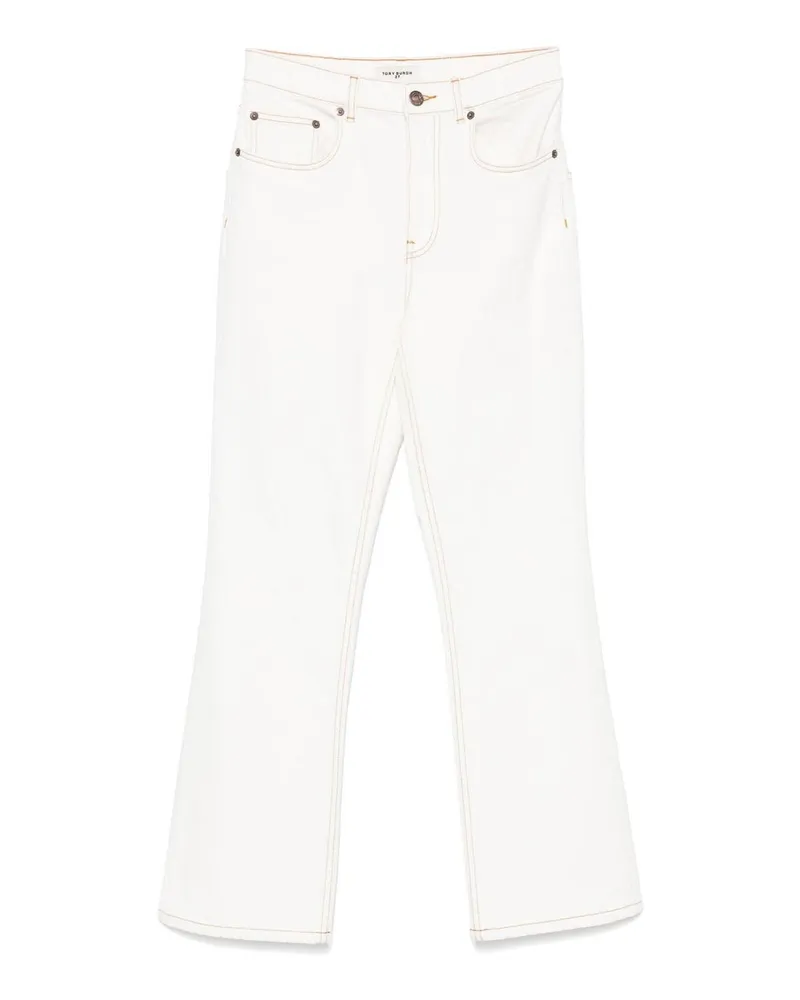Tory Burch Bootcut Jeans - Weiß Weiß
