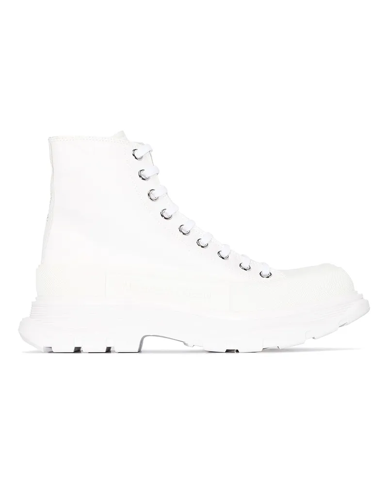 Alexander McQueen Stiefel - Weiß Weiß