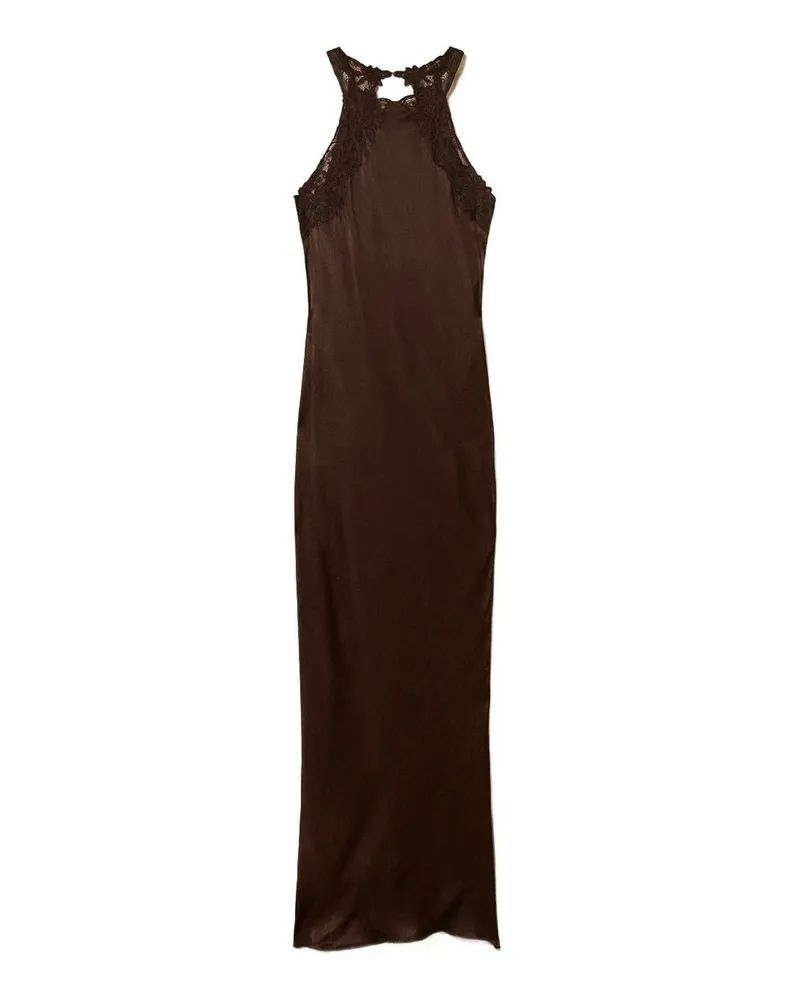 Twin-Set Knielanges Kleid - Braun Braun