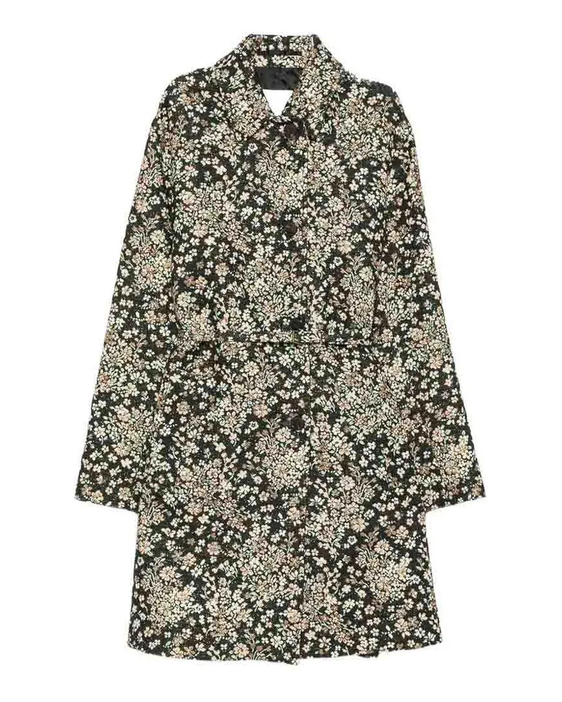 Dries van Noten Langer Mantel - Schwarz Schwarz