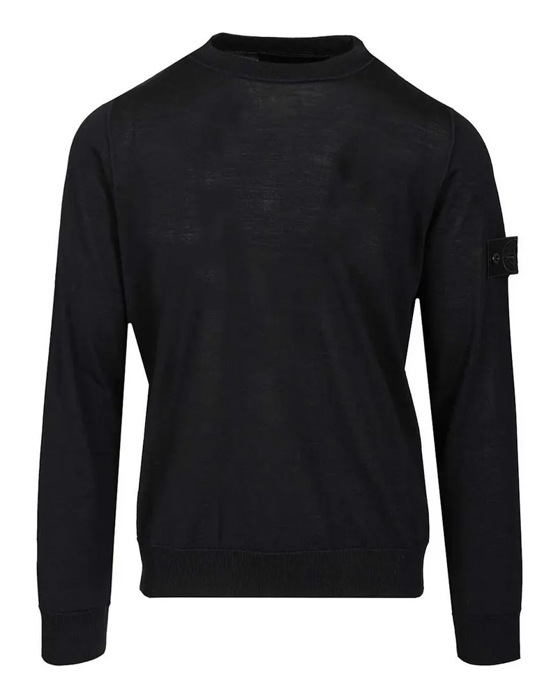 Stone Island Rundhalspullover - Blau Blau