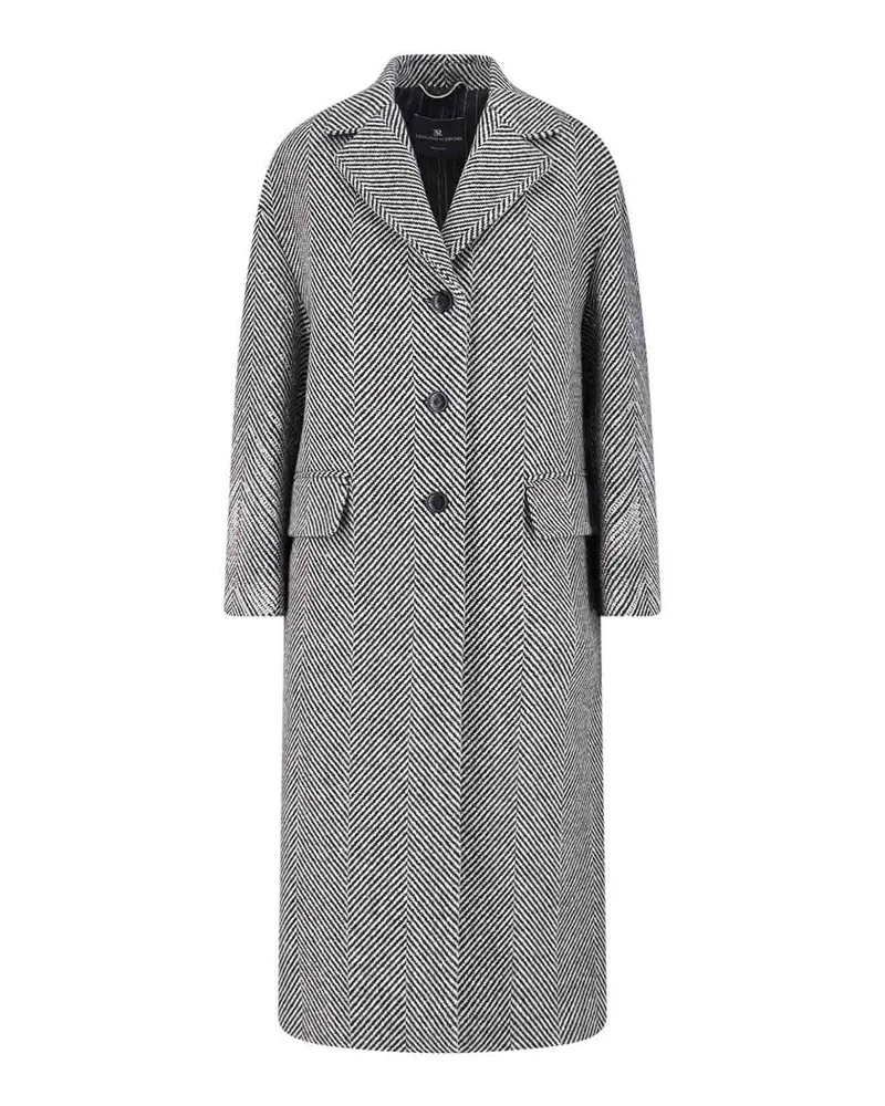 Ermanno Scervino Langer Mantel - Schwarz Schwarz