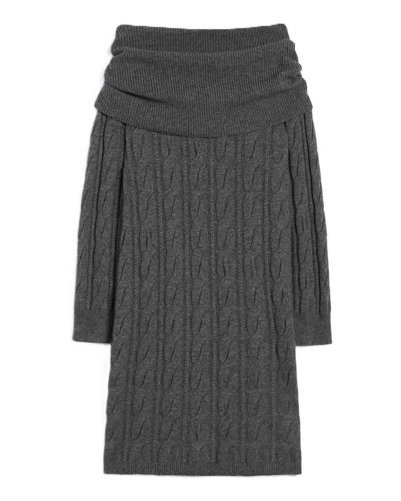 Max Mara Knielanges Kleid - Dunkelgrau Dunkelgrau