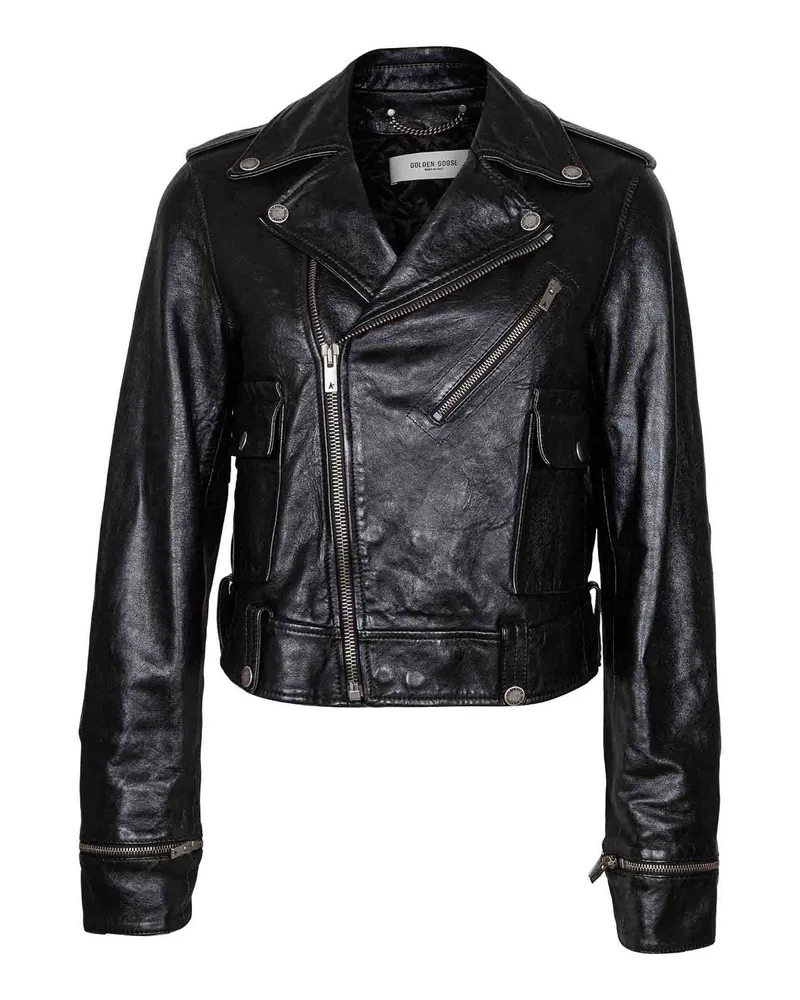 Golden Goose Lederjacke - Schwarz Schwarz
