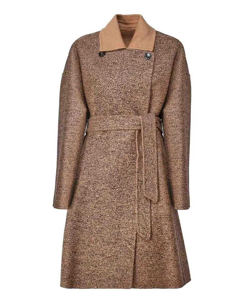 Max Mara Knielanger Mantel - Dunkelbraun Dunkelbraun
