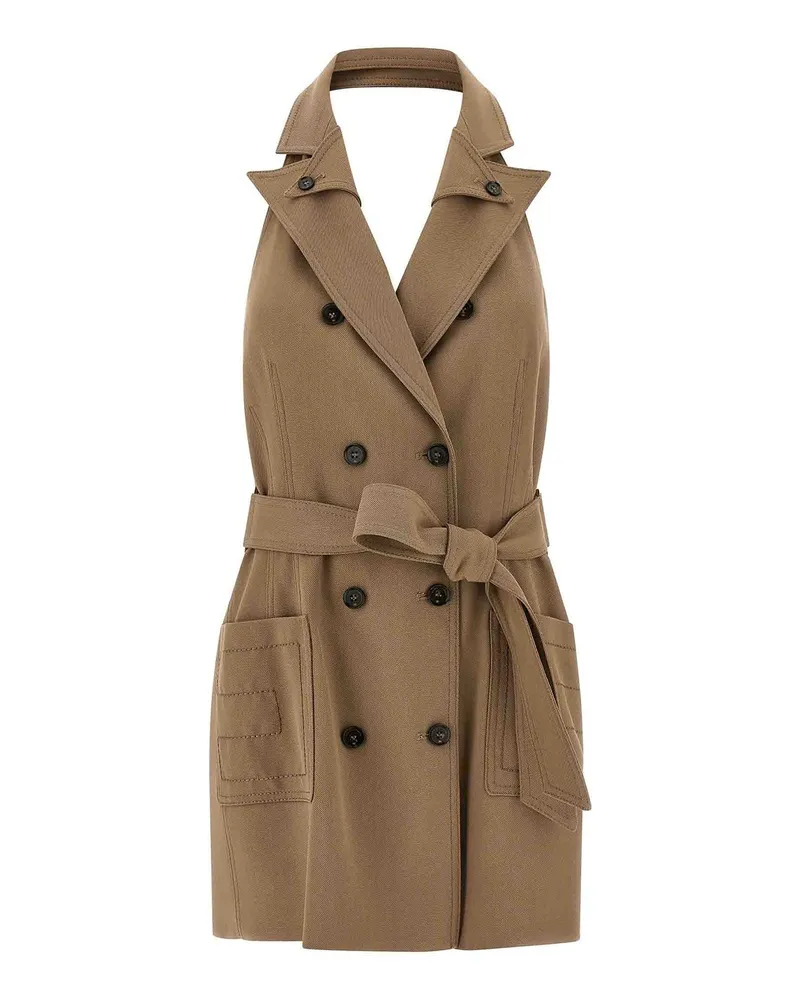 Elisabetta Franchi Knielanges Kleid - Beige Beige