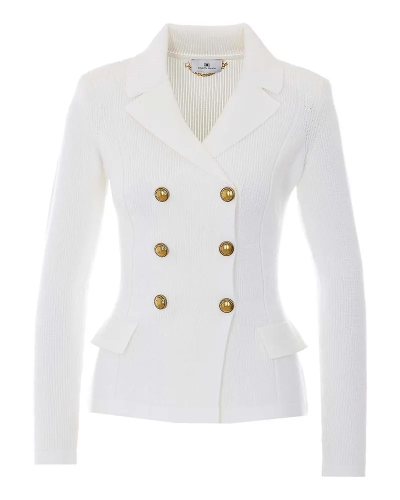 Elisabetta Franchi Rundhalspullover - Weiß Weiß