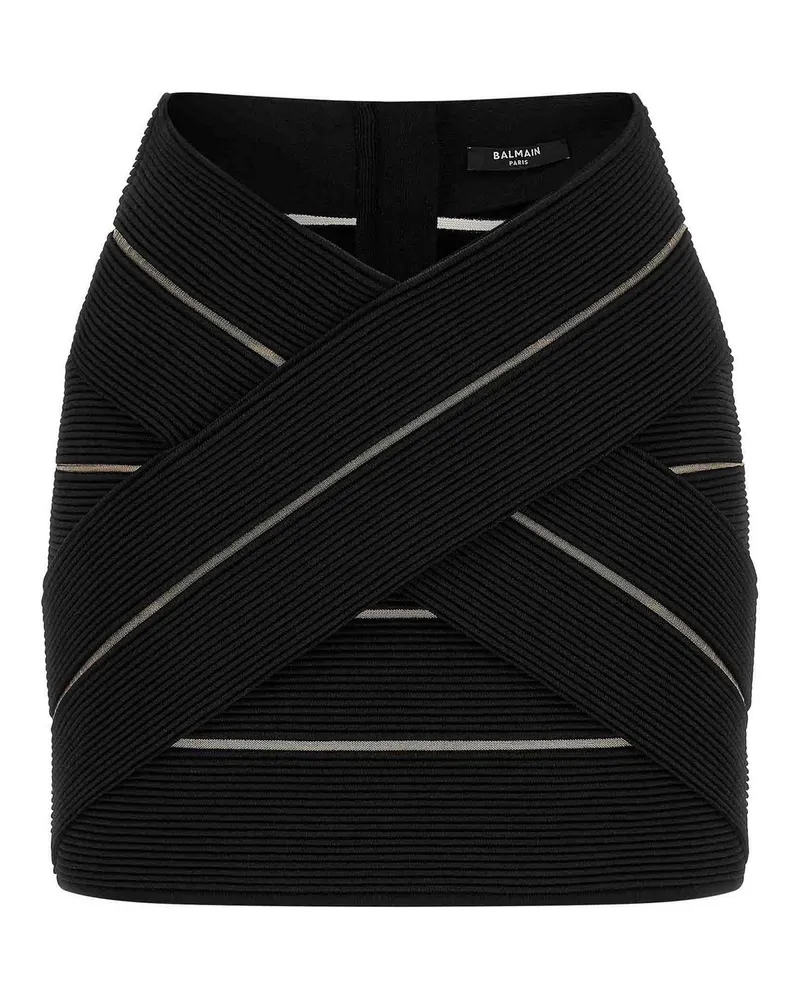 Balmain Minirock - Schwarz Schwarz