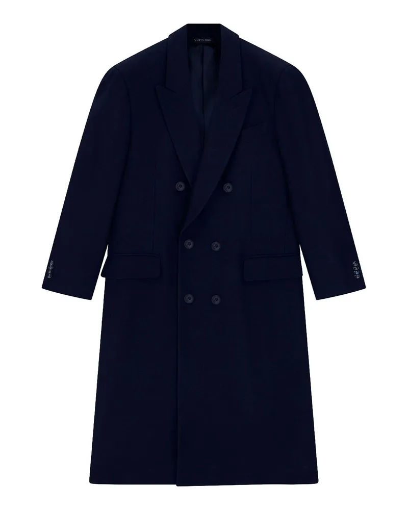Giorgio Armani Langer Mantel - Blau Blau