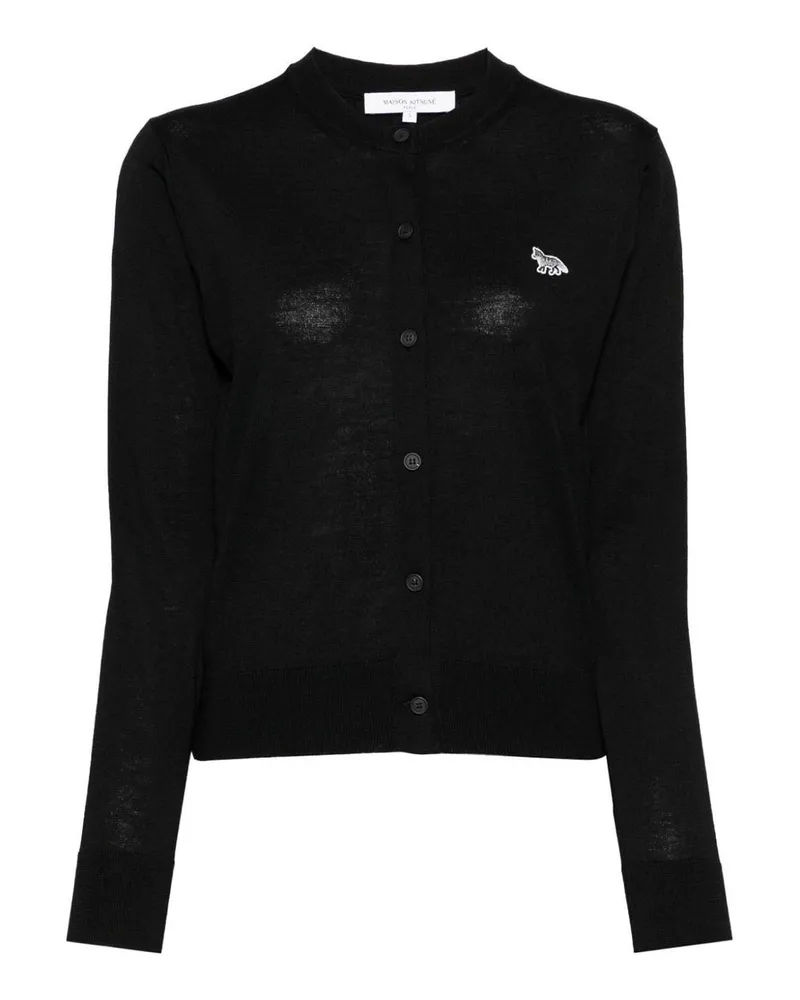 Kitsuné Cardigan - Schwarz Schwarz