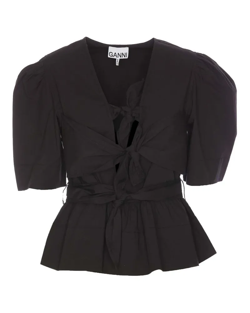Ganni Bluse - Schwarz Schwarz