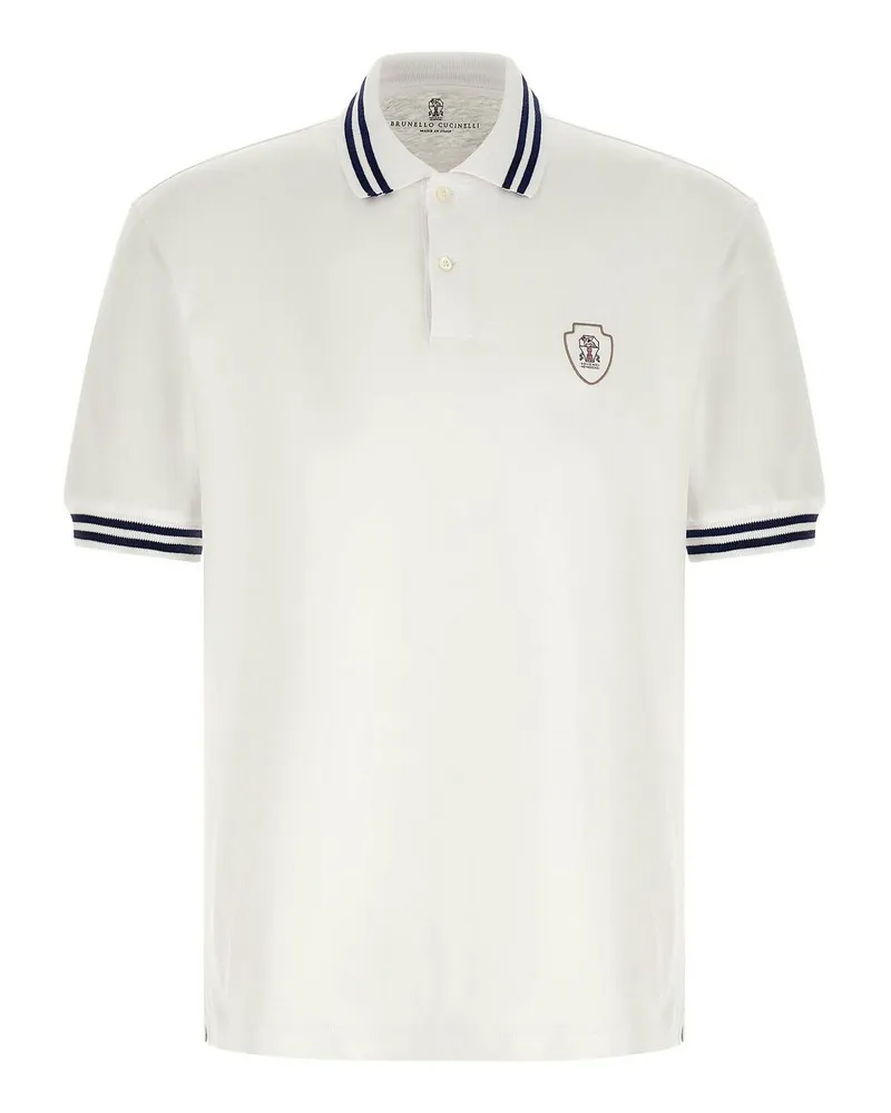 Brunello Cucinelli Poloshirt - Weiß Weiß