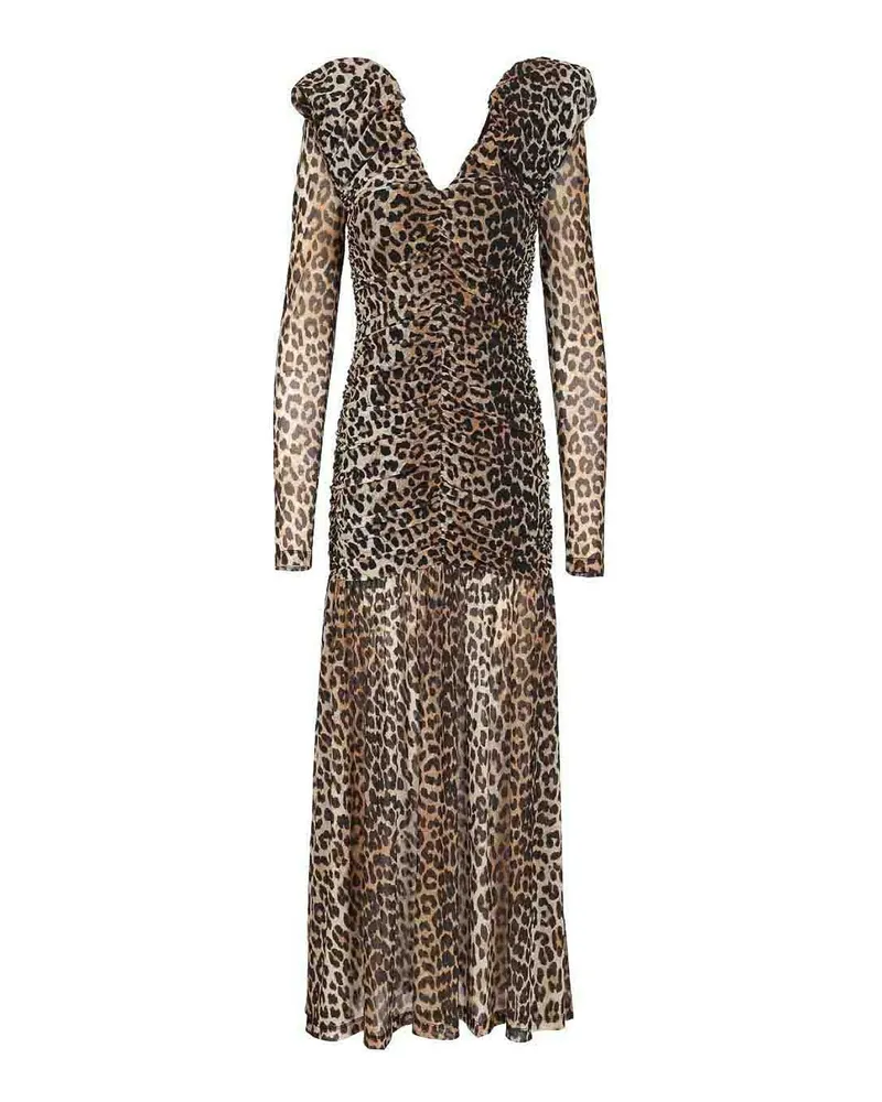 Ganni Knielanges Kleid - Animal Animal