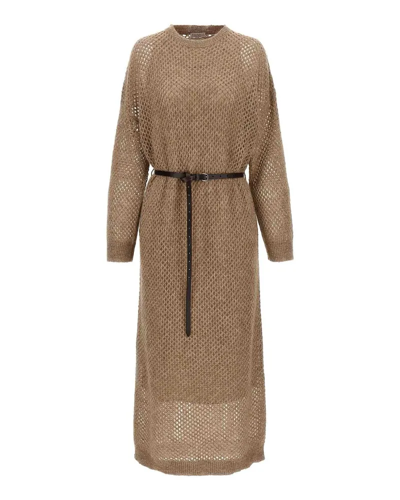 Brunello Cucinelli Knielanges Kleid - Beige Beige