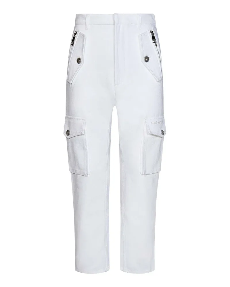 Balmain Casual Hose - Weiß Weiß