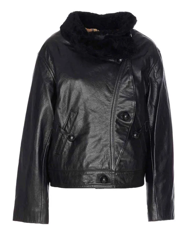 Isabel Marant Lederjacke - Schwarz Schwarz