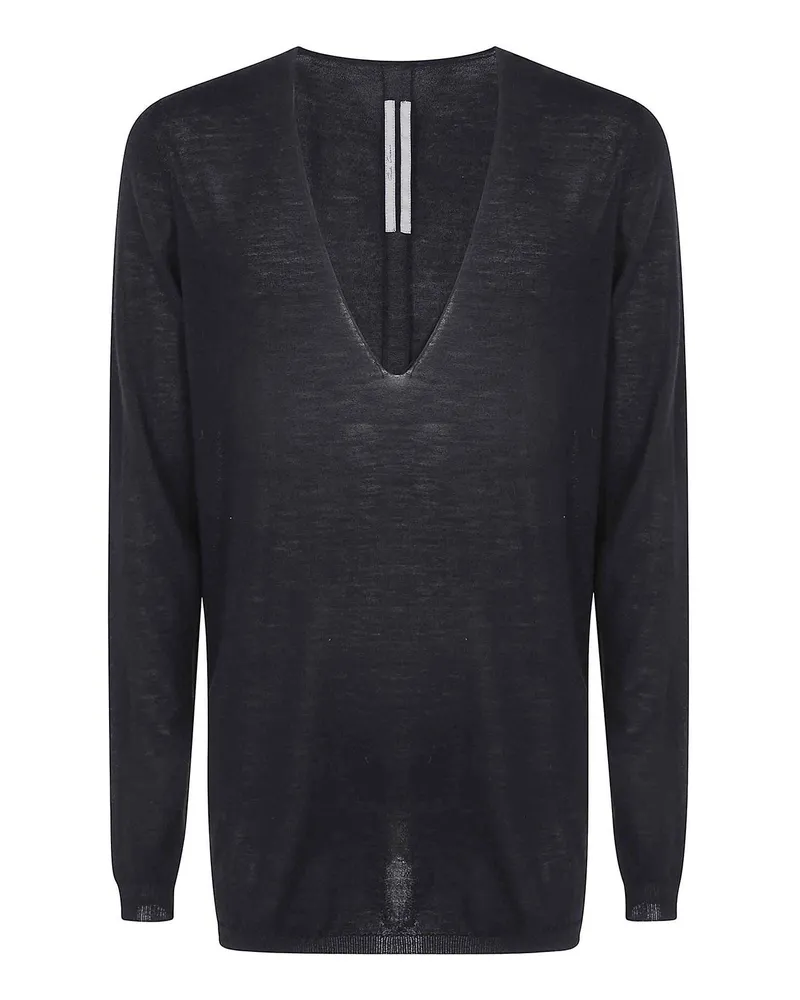 Rick Owens Rundhalspullover - Schwarz Schwarz