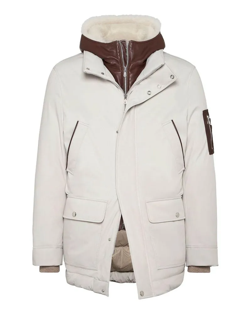 Brunello Cucinelli Daunenjacke - Weiß Weiß