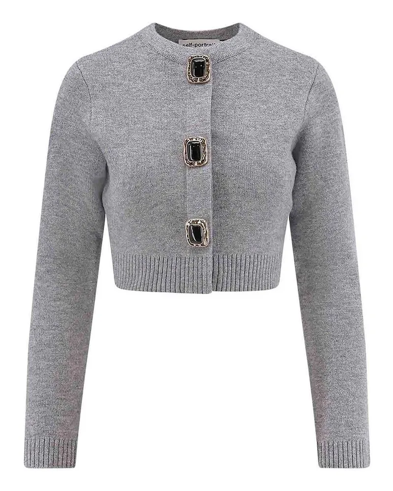 Self-Portrait Cardigan - Grau Grau