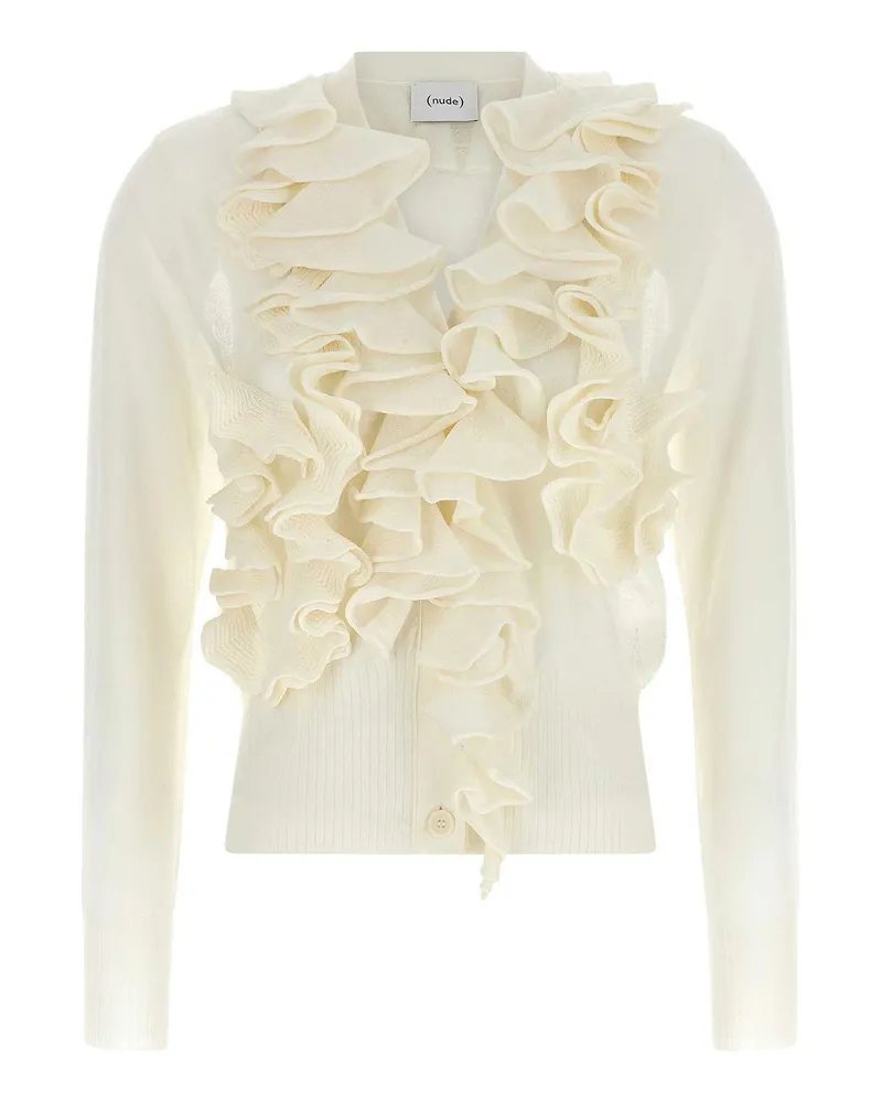 NUDE Cardigan - Weiß Weiß