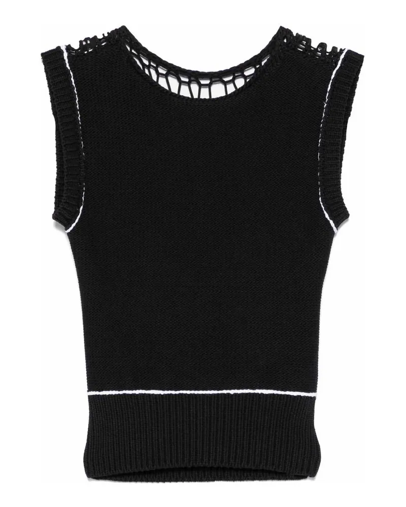 Maison Margiela Rundhalspullover - Schwarz Schwarz