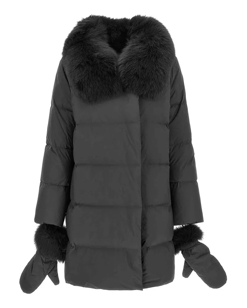 Yves Salomon Trenchcoat - Schwarz Schwarz