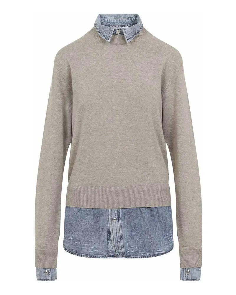 Acne Studios Rundhalspullover - Beige Beige