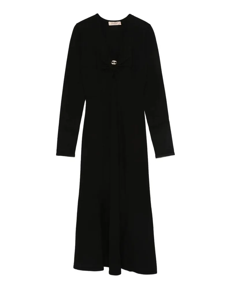 Twin-Set Knielanges Kleid - Schwarz Schwarz