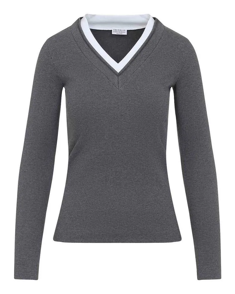 Brunello Cucinelli Top - Grau Grau
