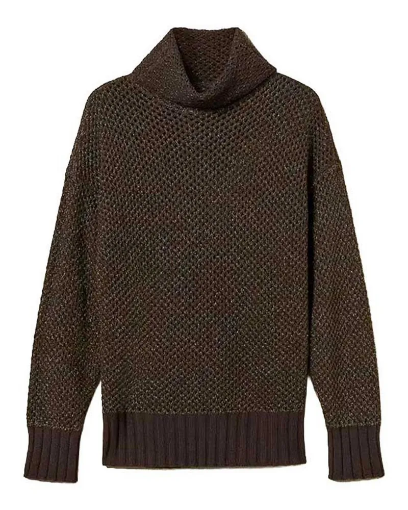 Twin-Set Rollkragenpullover - Braun Braun