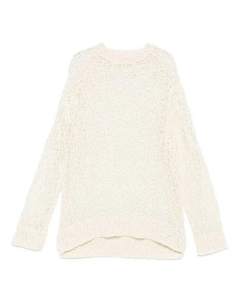 Jil Sander Rundhalspullover - Hellbeige Hellbeige