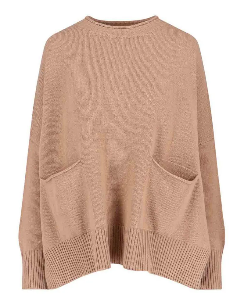 MA'RY'YA Rundhalspullover - Beige Beige