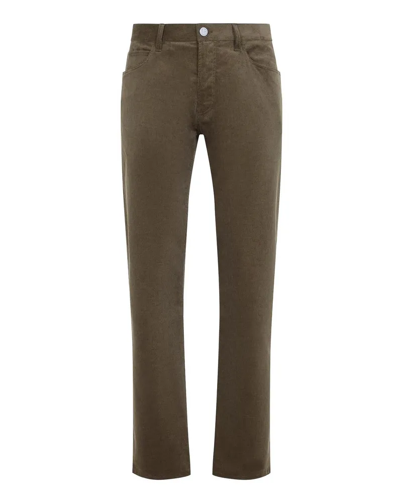 Giorgio Armani Straight Leg Jeans - Dunkelgrün Dunkelgrün