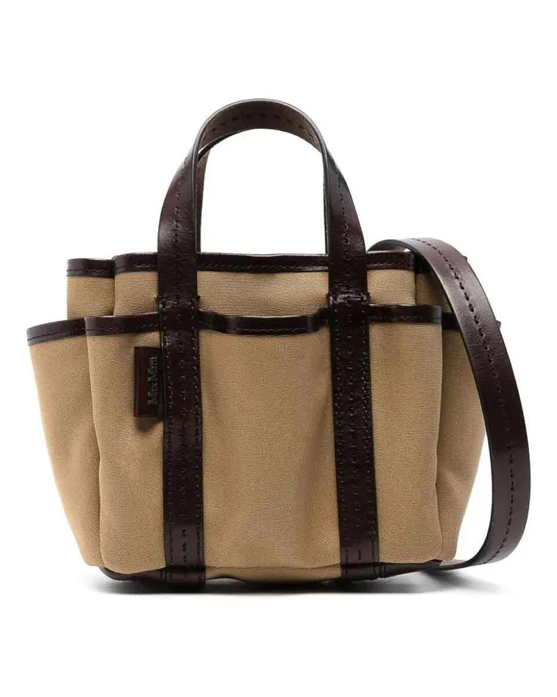 Max Mara Shopper - Weiß Braun