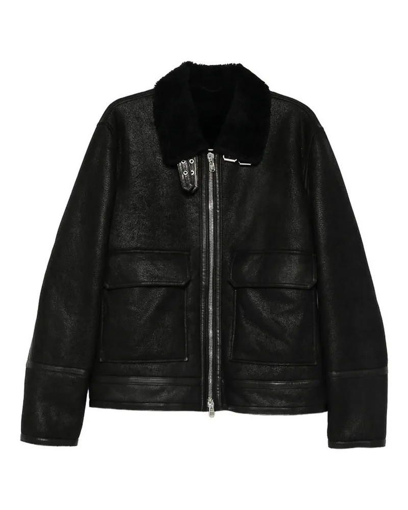 Dondup Lederjacke - Schwarz Schwarz