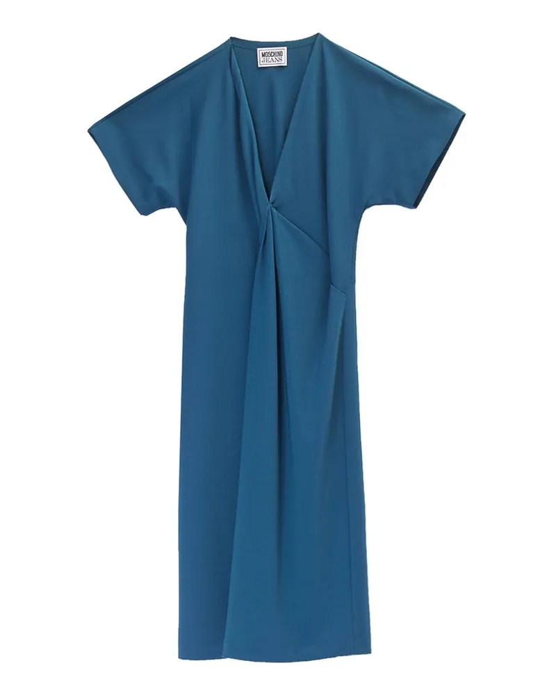 Moschino Knielanges Kleid - Gold Blau