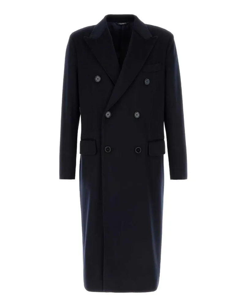 Dolce & Gabbana Langer Mantel - Blau Blau