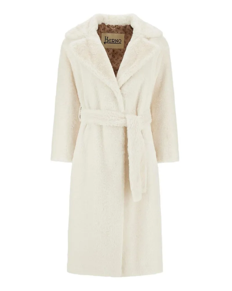 Herno Knielanger Mantel - Weiß Weiß