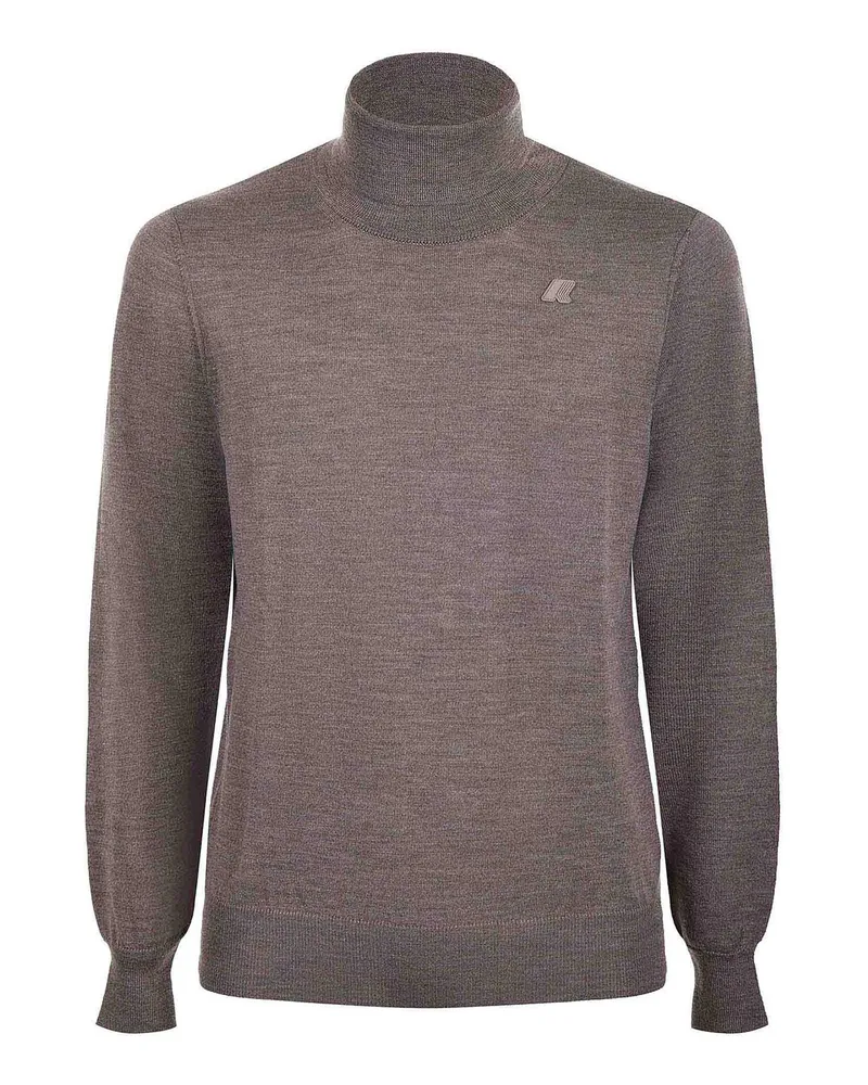 K-Way Rollkragenpullover - Taupe Taupe