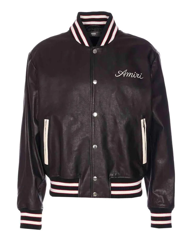 Amiri Lederjacke - Blau Blau
