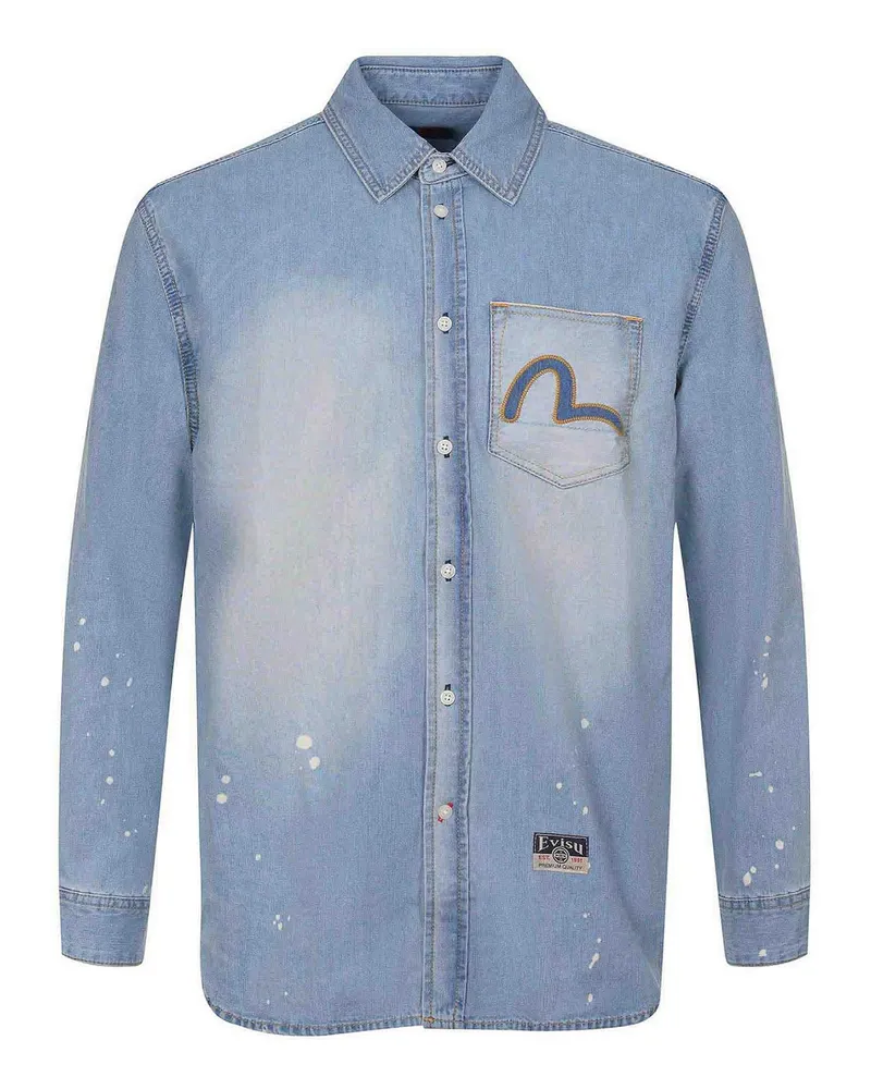 Evisu Hemd - Helles Jeansblau Helles